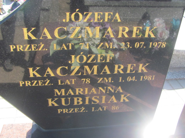 Józef Kaczmarek Kosmów - Grobonet - Wyszukiwarka osób pochowanych