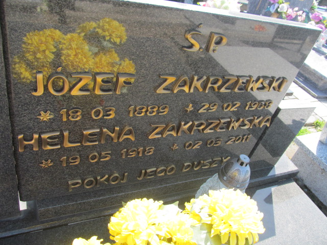 Józef Zakrzewski 1889 Kosmów - Grobonet - Wyszukiwarka osób pochowanych