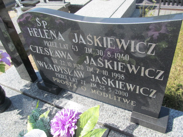 Władysław Jaśkiewicz Kosmów - Grobonet - Wyszukiwarka osób pochowanych